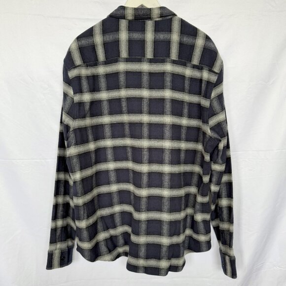 Lucky Brand Navy Flannel Plaid Button Shirt - Picture 2 of 5